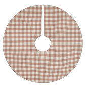 Fall Amaro op Panna Cotta Gingham - geruit patroon Kerstboom Rok (Voorkant)