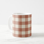 Fall Amaro op Panna Cotta Gingham - geruit patroon Koffiemok (Voorkant links)