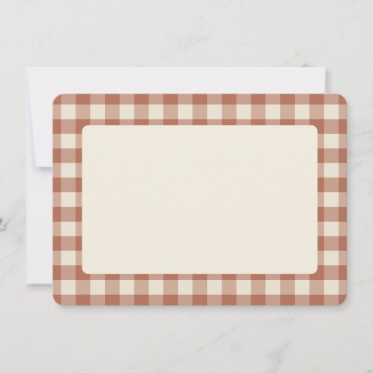 Fall Amaro op Panna Cotta Gingham - geruite patroo Bedankkaart (Voorkant)