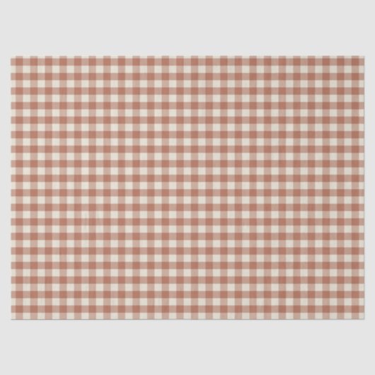 Fall Amaro op Panna Cotta Gingham - geruite patroo Tissuepapier (Voorkant)