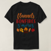 Fall Apparel, Flannels Bonfires Smores, Autumn T-shirt (Design voorkant)