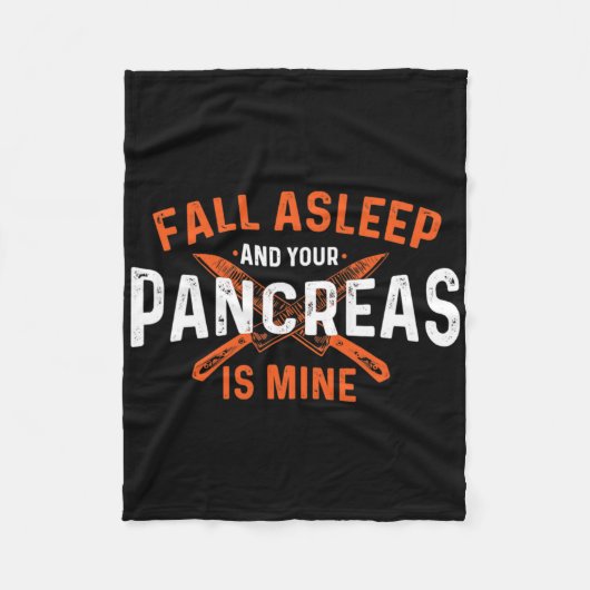 Fall Asleep And Your Pancreas Is Mine - Diabetic D Fleece Deken (Voorkant)