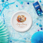 Fall Autumn A Baby is Brewing Coffee Baby Shower Papieren Bordje (Feest)