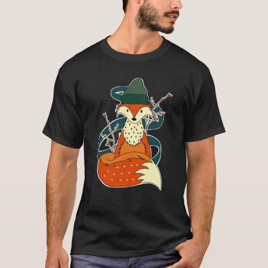 Fall Autumn Fox Animal Woodland Creature Cozy Hat  T-shirt (Voorkant)