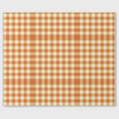 Fall Autumn Gingham Gift Wrapping Paper Cadeaupapier (Vlak)
