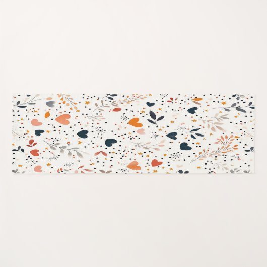 Fall/Autumn Gingham pattern Yoga Mat: Floral Yoga  Yogamat (Voorkant (horizontaal))