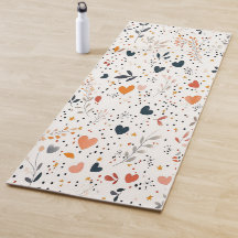 Fall/Autumn Gingham pattern Yoga Mat: Floral Yoga