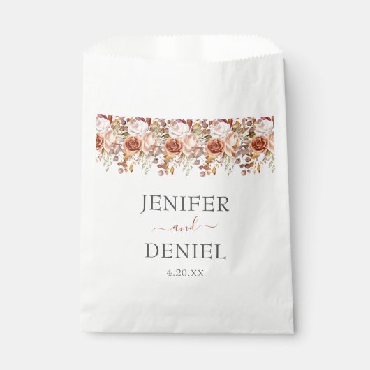 Fall Autumn Leaves Rustic Country Boho Wedding Bedankzakje (Voorkant)