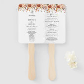 Fall Autumn Leaves Rustic Country Boho Wedding Handwaaier (Voorkant en achterkant)