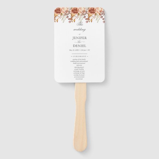 Fall Autumn Leaves Rustic Country Boho Wedding Handwaaier (Voorkant)