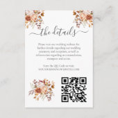 Fall Autumn Leaves Rustic Country Boho Wedding Informatiekaartje (Voorkant)