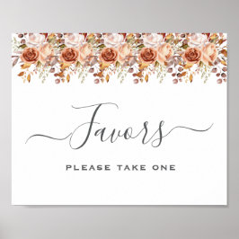 Fall Autumn Leaves Rustic Country Boho Wedding Poster