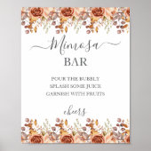 Fall Autumn Leaves Rustic Country Boho Wedding Poster (Voorkant)