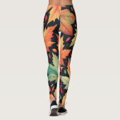 Fall Autumn Maple Leaves Colorful Pattern  Leggings (Achterkant)