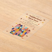 Fall Autumn Neighborhood Block Party Acryl Uitnodigingen (Laagn)