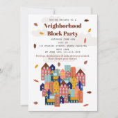 Fall Autumn Neighborhood Block Party Kaart (Voorkant)