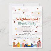 Fall Autumn Neighborhood Block Party Kaart (Voorkant)