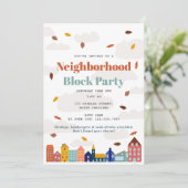 Fall Autumn Neighborhood Block Party Kaart (Staand voorkant)