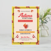 Fall / Autumn Party Flyer Kaart (Staand voorkant)