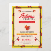 Fall / Autumn Party Flyer Kaart (Voorkant / Achterkant)