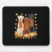 Fall Autumn Pumpkin Labrador Retriever Thanksgivin Muismat (Voorkant)