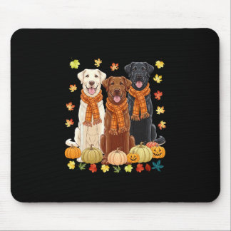 Fall Autumn Pumpkin Labrador Retriever Thanksgivin Muismat