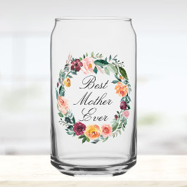 Fall Autumn Rose Flower Floral Wreath Best Mother Blikvorm Glas