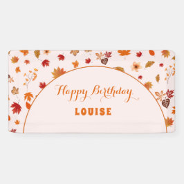 Fall Autumn Watercolor Floral Birthday Party  Spandoek