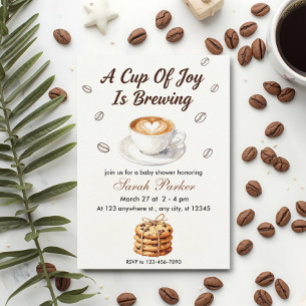 Fall Baby is Brewing Uitnodiging voor koffie baby 