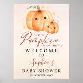 Fall Baby Shower – A Little Pumpkin Is on the way Poster (Voorkant)