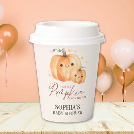 Fall Baby Shower – "A Little Pumpkin" Soft Orange  Papieren Bekers