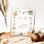 Fall Baby Shower Cards and Gifts Sign, Pumpkin Poster