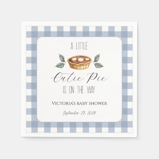 Fall Baby Shower Napkins, Little Cutie Pie Napkins Servet (Voorkant)
