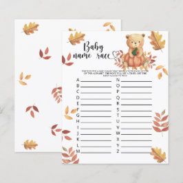 Fall Bear - Baby naam race spel