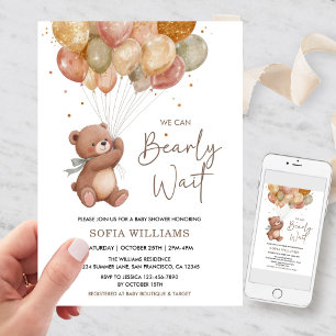 Fall Bearly Wait Baby Shower Geslacht Neutraal Kaart