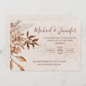 Fall Beauty Wedding Invitations  Kaart (Voorkant / Achterkant)