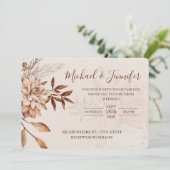 Fall Beauty Wedding Invitations  Kaart (Staand voorkant)