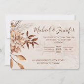 Fall Beauty Wedding Invitations Kaart (Voorkant)