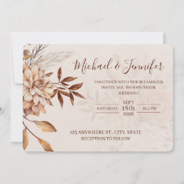 Fall Beauty Wedding Invitations Kaart