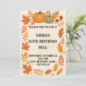 Fall Birthday Kaart (Staand voorkant)