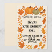Fall Birthday Kaart (Voorkant / Achterkant)