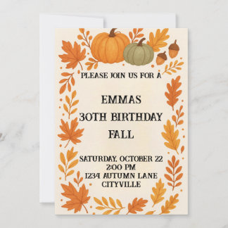 Fall Birthday Kaart