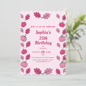 Fall Birthday Party Invitation Kaart (Staand voorkant)