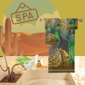 Fall Bladeren Groen, Bruin, Roest, Smokey Grey Bad Handdoek