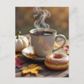 Fall Blessings, Warm Coffee and a Donut Briefkaart (Voorkant)