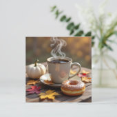 Fall Blessings, Warm Coffee and a Donut Kaart (Staand voorkant)