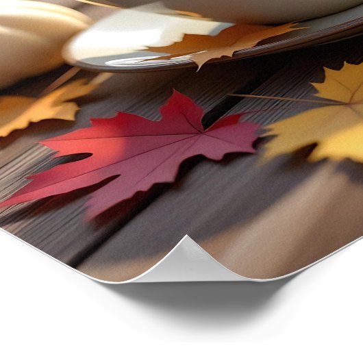 Fall Blessings, Warm Coffee and a Donut Poster (Hoek)