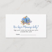 Fall Blue Pumpkin How Big is Mommy’s belly Informatiekaartje (Voorkant)