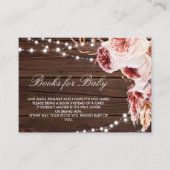 Fall Bohemian Rustic Wood Book for Baby Card Informatiekaartje (Voorkant)