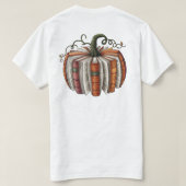 Fall Book Pumpkin, Cozy Autumn Reading T-shirt (Design achterkant)